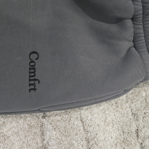 Comfort Cloud Oversized Wolf Gray Sweatpants And Zip Up Hoodie Men Women - Picture 7 of 9